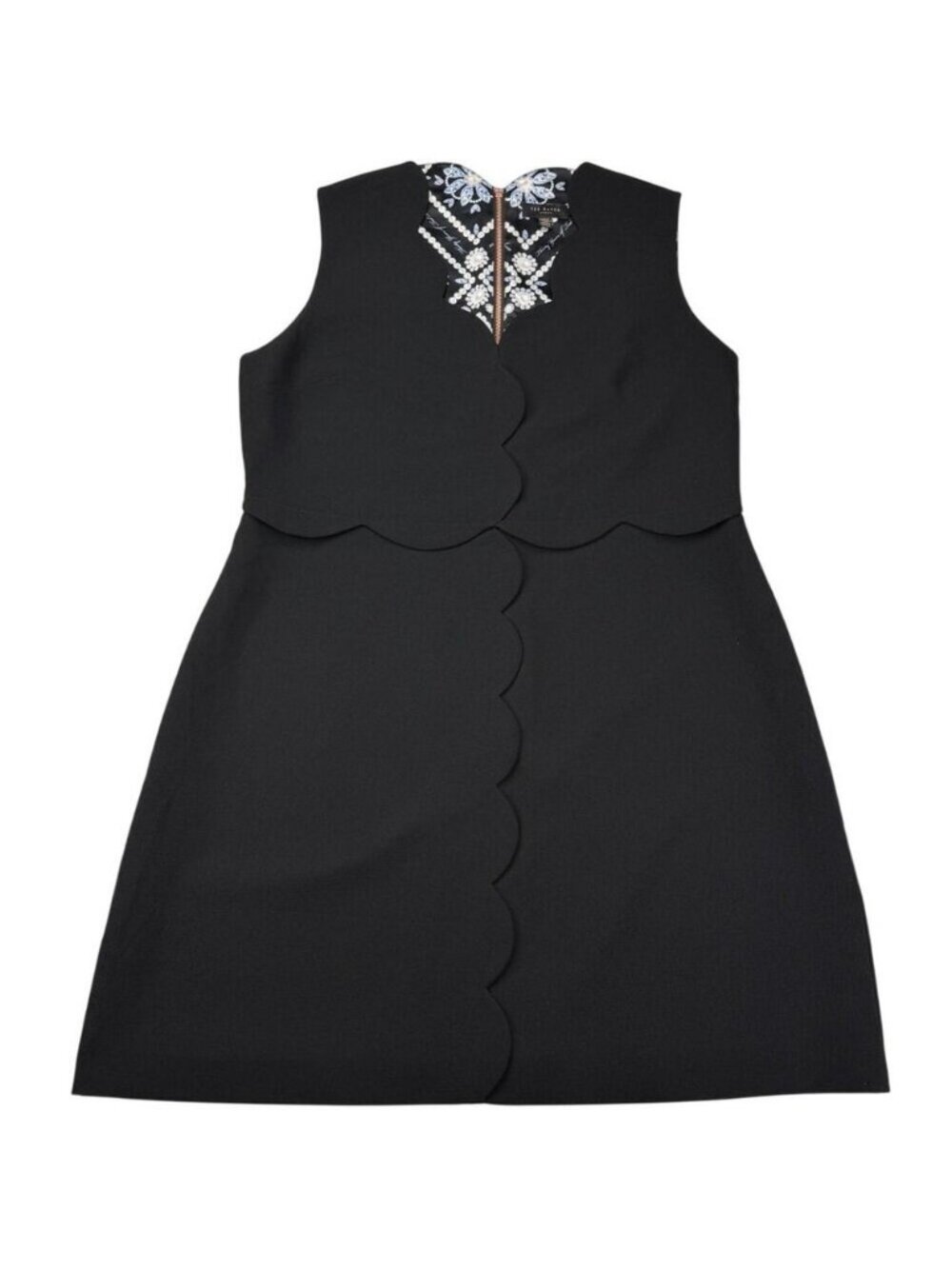 Ted Baker London Rubeyed Scallop Edge A-Line Dress - Picture 3 of 8